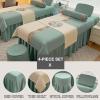 Brown,80x190cm/31.4x74.8in,4 Piece Massage Table Sheet Set,Elastic Massage Bed Cover with Face Hole Beauty Massage Table Skirt Pillowcase Stool Cover for Beauty Salon SPA view 2