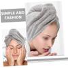 Ciieeo 2pcs Coral Fleece Hair Bath Cap Super Absorbent Dry Hair Towel for Daily Use Hotel Travel Makeup and Face Washing view 4