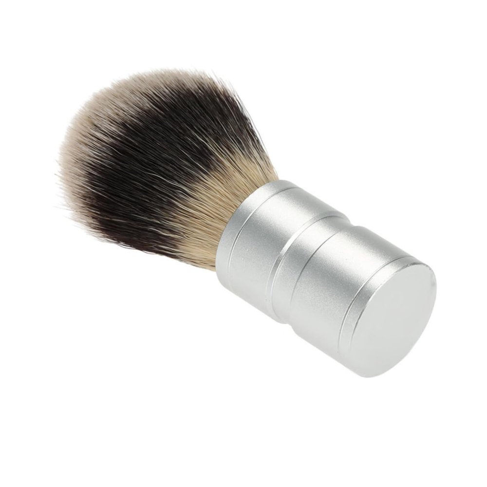FOYTOKI Men's Shaving Brush Nylon Brush Alloy Handle Hair Shaving for Beard Mustache Goatee Synthetic Shave