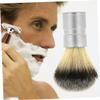 FOYTOKI Men's Shaving Brush Nylon Brush Alloy Handle Hair Shaving for Beard Mustache Goatee Synthetic Shave view 2