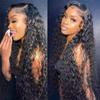 13X4 HD Lace Front Wig Brazilian Human Hair 32" Glueless Pre-Plucked Deep Wave Lace Frontal Wig For Women view 1