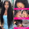 13X4 HD Lace Front Wig Brazilian Human Hair 32" Glueless Pre-Plucked Deep Wave Lace Frontal Wig For Women view 2