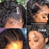 13X4 HD Lace Front Wig Brazilian Human Hair 32" Glueless Pre-Plucked Deep Wave Lace Frontal Wig For Women view 3