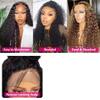 13X4 HD Lace Front Wig Brazilian Human Hair 32" Glueless Pre-Plucked Deep Wave Lace Frontal Wig For Women view 4