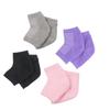 DEARMAMY 4pairs Unisex Breathable Ankle Socks Moisturizing Gel Socks for Heel Protection Grey view 1