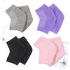 DEARMAMY 4pairs Unisex Breathable Ankle Socks Moisturizing Gel Socks for Heel Protection Grey view 4