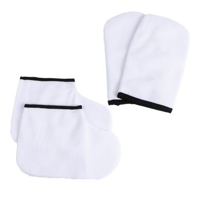 VICASKY 4Pcs Paraffin Wax Mitts and Booties for Hand and Treatment Nourishing Foot Care Tool Fits for Home and Salon Use Durable and Comfortable Design