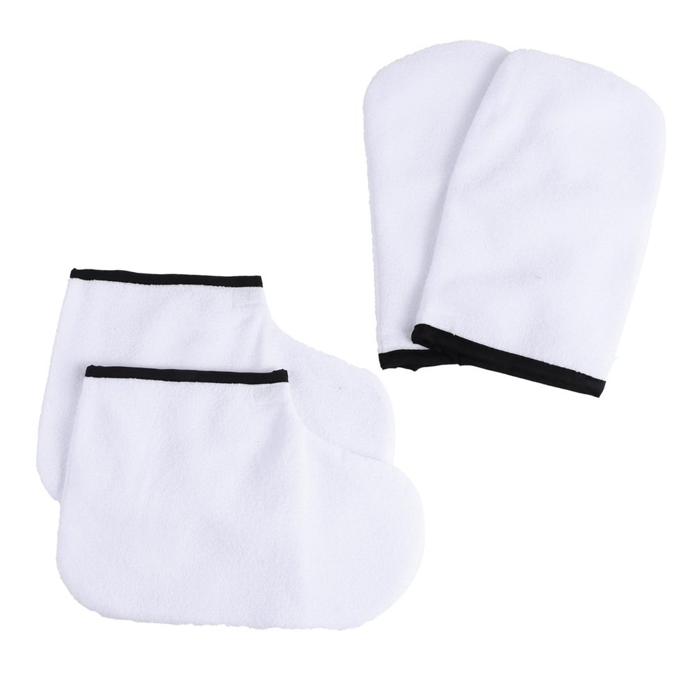 VICASKY 4Pcs Paraffin Wax Mitts and Booties for Hand and Treatment Nourishing Foot Care Tool Fits for Home and Salon Use Durable and Comfortable Design