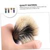 FRCOLOR Plastic Handle Shaving Brush for Men 4-Piece Bristle Set Beard Care Tool for Foam Application Personal Grooming Accessories view 3