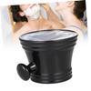 Beavorty Plastic Shaving Soap Bowl with Knob Handle for Traditional Shaving for Men Black view 3