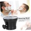 Beavorty Plastic Shaving Soap Bowl with Knob Handle for Traditional Shaving for Men Black view 4