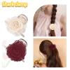 Rose Claw Clips for Women Girls Flower Hair Clips for Women Girls Rose Hair Decorations for Party Prom Wedding Hair Clip Set for 2 view 3