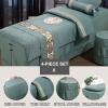 Camel,75x190cm/29.5x74.8in,Massage Table Bed Cover with Holes,Reusable Massage Table Bed Sheets Stool Cover Elastic Pillowcase Beauty Massage Bed Cover Quilts 4 Piece Sets view 2