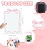 Pink Bow Magnetic Locker Mirror 5 x 7'' Small Acrylic Mirror (Stylish) view 2