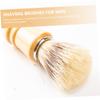 DEARMAMY 2pcs Premium Wood Handle Shaving Brush for Men Durable Brush for Salon Use for Shaving Application and Beard Styling Father Day present view 3
