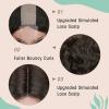ORAVISTA High Density Wigs Human Hair Burgundy Short Body Wave Shoulder Length Middle Part Natural Black for Black Women Daily Use view 2