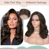 ORAVISTA High Density Wigs Human Hair Burgundy Short Body Wave Shoulder Length Middle Part Natural Black for Black Women Daily Use view 3