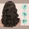 ORAVISTA High Density Wigs Human Hair Burgundy Short Body Wave Shoulder Length Middle Part Natural Black for Black Women Daily Use view 4