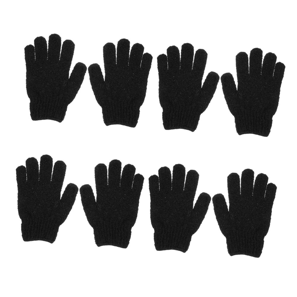 BESTYASH 4pairs Exfoliating Body Scrubber Gloves Powerful Bath Wash Gloves for Gentle Skin Care Convenient Exfoliating and Mud Rubbing for Use