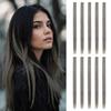 10 Pcs Colored Clip in Hair Extensions Gray Brown 22 Inch Straight Hairpieces Clip Highlight in Synthetic Hair for Women Girls Halloween Role Play Christmas Party(Gray Brown) view 1