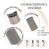 10 Pcs Colored Clip in Hair Extensions Gray Brown 22 Inch Straight Hairpieces Clip Highlight in Synthetic Hair for Women Girls Halloween Role Play Christmas Party(Gray Brown) view 3