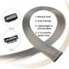 10 Pcs Colored Clip in Hair Extensions Gray Brown 22 Inch Straight Hairpieces Clip Highlight in Synthetic Hair for Women Girls Halloween Role Play Christmas Party(Gray Brown) view 4