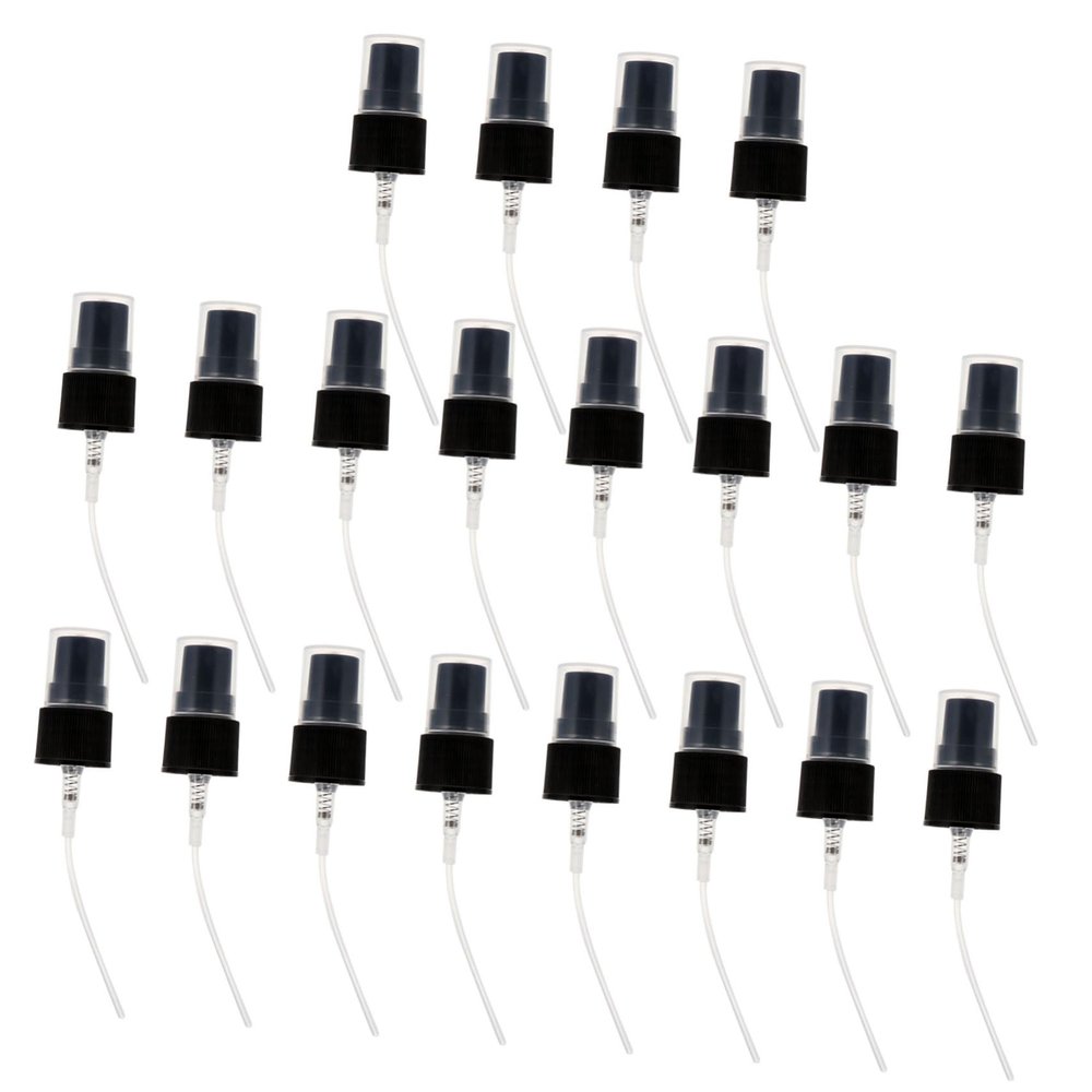 LIFKOME 20pcs Black Spray Replacement Heads for Mini Perfume Bottles