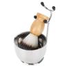 Beard Shaving Kit | Stainless Steel Bowl & Stand with Nylon Brush | Stable Base for Secure Shaving | Men ' s Grooming Set for Mustache/Beard Care view 4