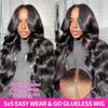 13X6 360 Lace Front Wig Body Wave Brazilian Human Hair Glueless 6X4 5X5 9X6 7X5 Lace Closure 180% Density Pre-Plucked Natural Color Remy Hair Wig view 2