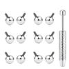 BodyBonita 12Pcs G23 Titanium Replacement Balls for Piercings - Piercing Ball Grabber Tool for Changing Jewelry Pick Up Grabber Tool Screw On Septum Balls Removal Silver view 1