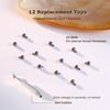 BodyBonita 12Pcs G23 Titanium Replacement Balls for Piercings - Piercing Ball Grabber Tool for Changing Jewelry Pick Up Grabber Tool Screw On Septum Balls Removal Silver view 3