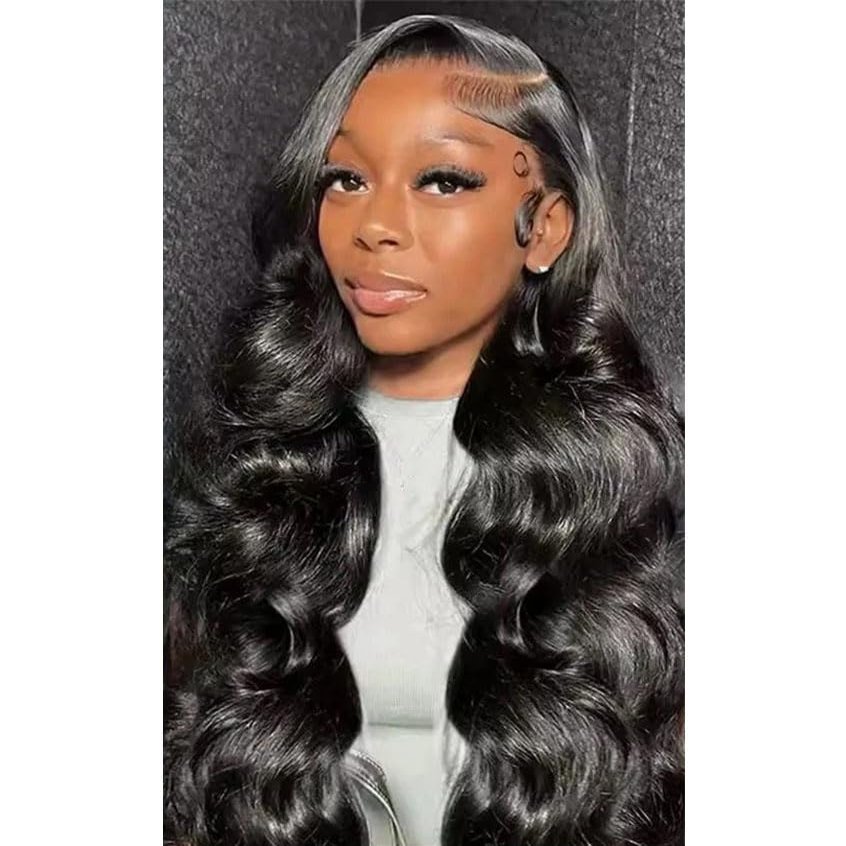13X4 360 HD Lace Front Wig Brazilian Human Hair 6X4 5X5 Glueless Closure Wig Body Wave Transparent Lace Wigs 180% Density Pre-Plucked Natural Color