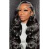 13X4 360 HD Lace Front Wig Brazilian Human Hair 6X4 5X5 Glueless Closure Wig Body Wave Transparent Lace Wigs 180% Density Pre-Plucked Natural Color view 1