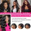 13X4 360 HD Lace Front Wig Brazilian Human Hair 6X4 5X5 Glueless Closure Wig Body Wave Transparent Lace Wigs 180% Density Pre-Plucked Natural Color view 4