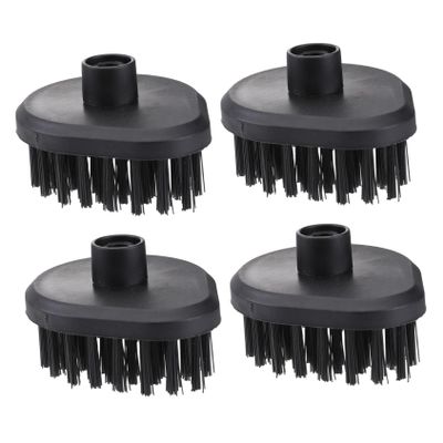 PERSELOSO 4pcs Steam Cleaner Brush Heads Set Multi-Purpose Household Cleaning Accessories Brass and Steel Bristles for Home Kitchen Bathroom and Grout Use