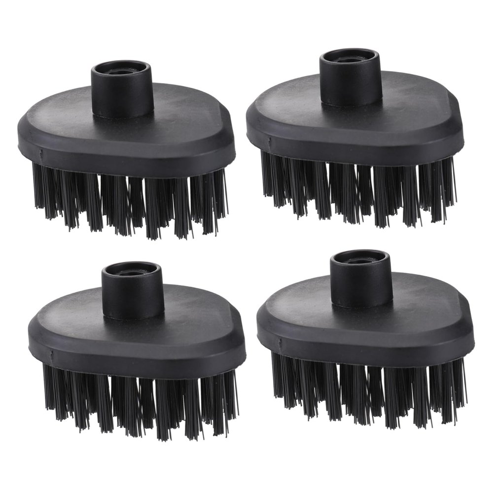 PERSELOSO 4pcs Steam Cleaner Brush Heads Set Multi-Purpose Household Cleaning Accessories Brass and Steel Bristles for Home Kitchen Bathroom and Grout Use