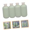 TOVINANNA 4 Pack 200ml Green Refillable Shampoo Bottles with Lids view 2