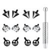 BodyBonita 12Pcs G23 Titanium Replacement Balls Spikes for Piercings - Piercing Ball Grabber Tool for Changing Jewelry Pick Up Grabber Tool Screw On Septum Balls Spikes Removal Black view 1
