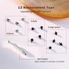 BodyBonita 12Pcs G23 Titanium Replacement Balls Spikes for Piercings - Piercing Ball Grabber Tool for Changing Jewelry Pick Up Grabber Tool Screw On Septum Balls Spikes Removal Black view 3