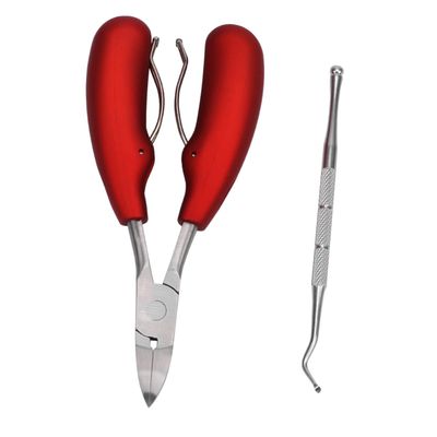 Beavorty Heavy Duty Toenail Nippers Professional Trimmer for Thick and Ingrown Toenails Ergonomic Design Angled for Effortless Cutting for Seniors and Those Weak Grip