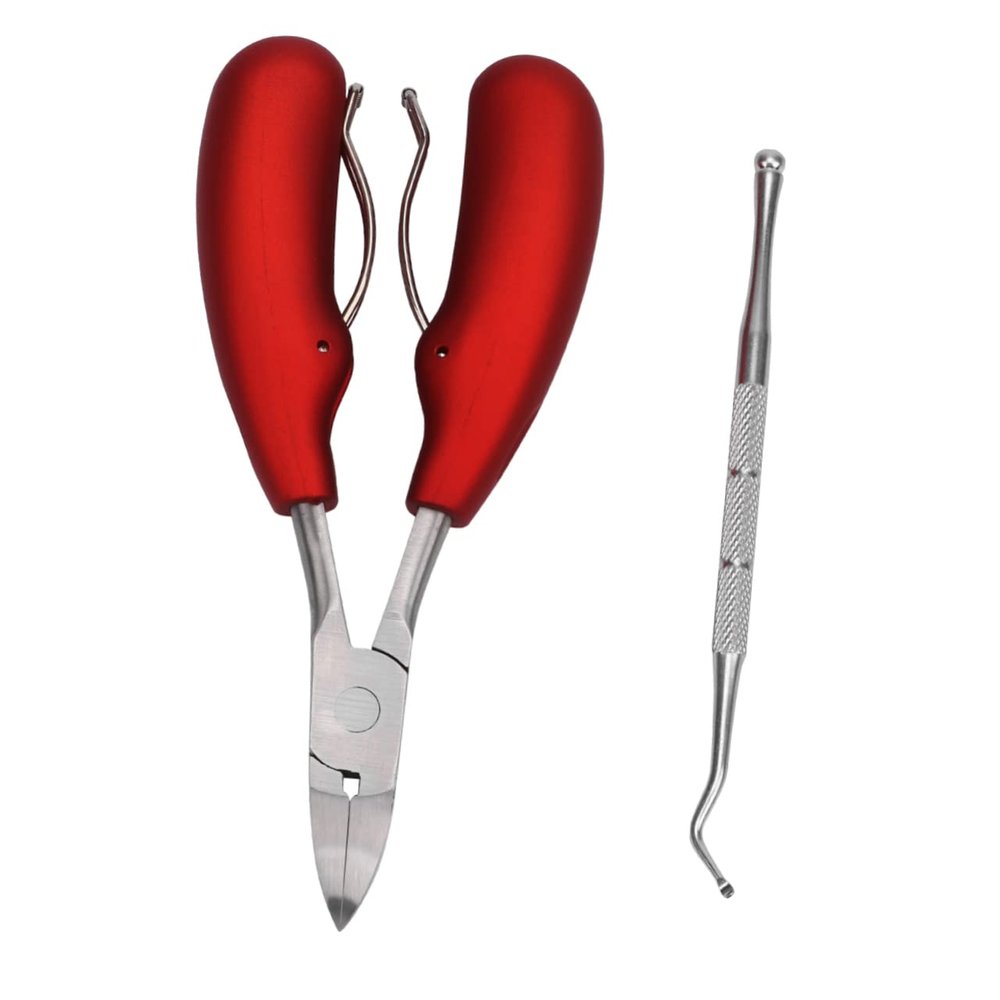 Beavorty Heavy Duty Toenail Nippers Professional Trimmer for Thick and Ingrown Toenails Ergonomic Design Angled for Effortless Cutting for Seniors and Those Weak Grip