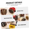 DEARMAMY 4PCS Male Beard Brush with Plastic Handle Multi Function Oil Head Comb and Ring Comb for Broken Hair Compact and Portable Grooming Tools Random Colors Random Color view 4