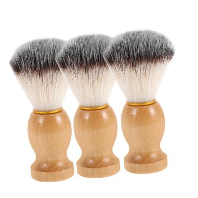 Vaguelly 3pcs Soft Bristle Shaving Brushes for Men Gentle Facial Cleansing Beard Grooming Grooming Accessory for Daily Use Versatile
