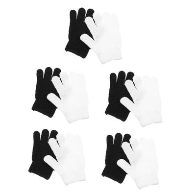 BESTYASH 10pcs Body Scrubber Mittens Exfoliating Shower Gloves for Deep Cleaning Five-finger Design for Easy Use and Thorough Skin Care for Bathing and Spa