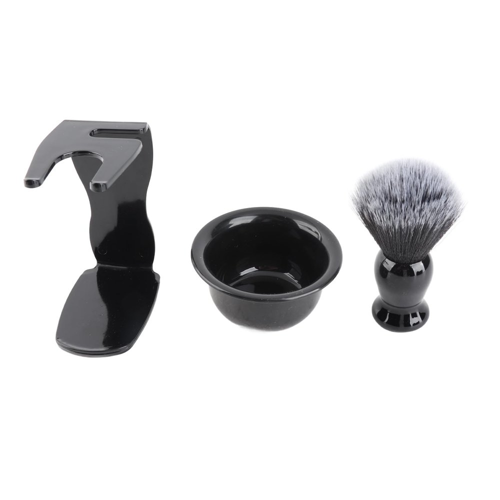 Beard Shaving Tool Set | 3pcs Stand/Brush/Bowl for Men | Beard Care & Styling Kit | Sturdy Holder for Shaver & Brush | Special Occasion Present