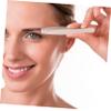 BATHVEVE Mini Eyebrow Tweezers Set 4Pcs Precision Stainless Steel Eyebrow Clips for Women Practical Beauty Tools for Home Grooming and Travel view 2