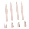 BATHVEVE Mini Eyebrow Tweezers Set 4Pcs Precision Stainless Steel Eyebrow Clips for Women Practical Beauty Tools for Home Grooming and Travel view 4