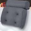 AEROiVi Luxury Bath Pillows for TubBath Pillow Bathtub Pillows for Head and Neck Support Bath Cushion Made from Soft Spacer Mesh Material with Suction Cups,Gray view 1