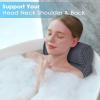 AEROiVi Luxury Bath Pillows for TubBath Pillow Bathtub Pillows for Head and Neck Support Bath Cushion Made from Soft Spacer Mesh Material with Suction Cups,Gray view 2