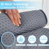 AEROiVi Luxury Bath Pillows for TubBath Pillow Bathtub Pillows for Head and Neck Support Bath Cushion Made from Soft Spacer Mesh Material with Suction Cups,Gray view 4